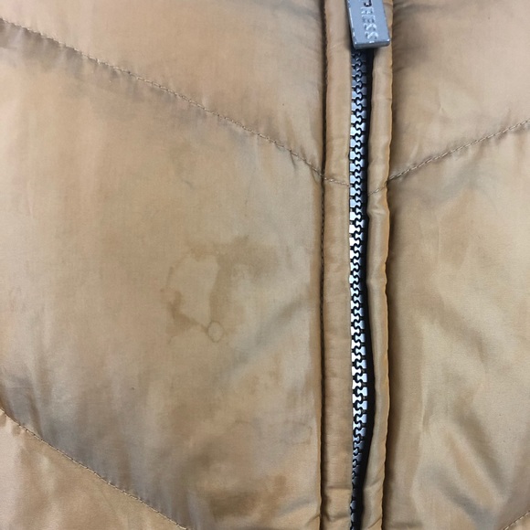 Express size M metallic brown hooded puffer coat - Picture 3 of 3